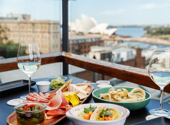 The Glenmore Hotel The Rocks sydney waterfront rooftop view outdoor bar bars pub oubs beer garden dancefloor 010