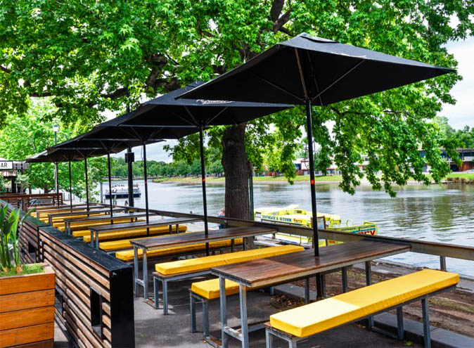 riverland bar restaurant function rooms melbourne venue hire cbd outdoor yarra river waterfront riverside beer garden party birthday corporate event city 5